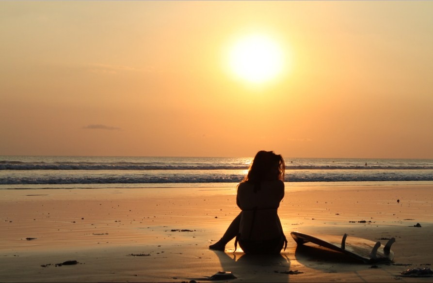 bali destinations; Sunset Watching in Kuta Beach