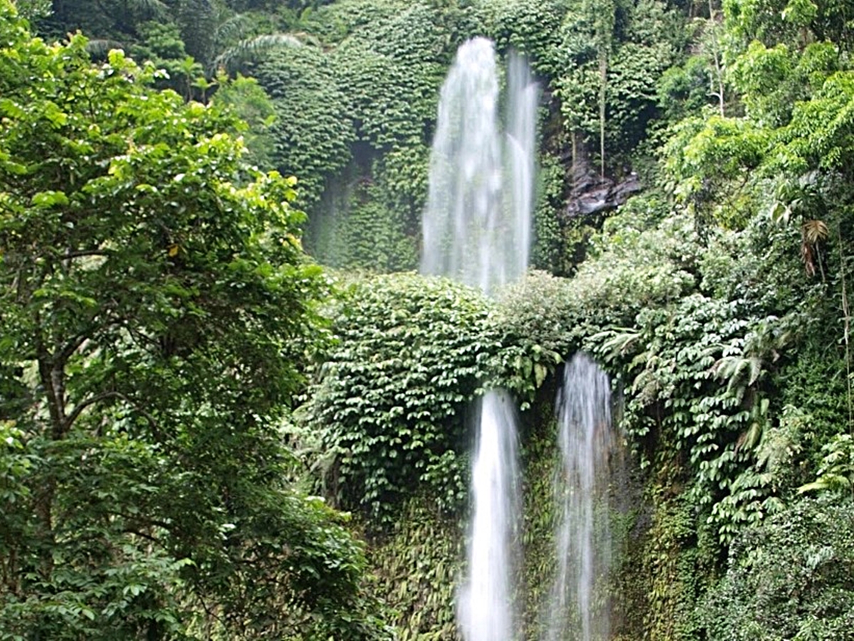 Lombok Waterfall Tour : Refresh your body and mind after trekking in Sendang Gile Waterfall.