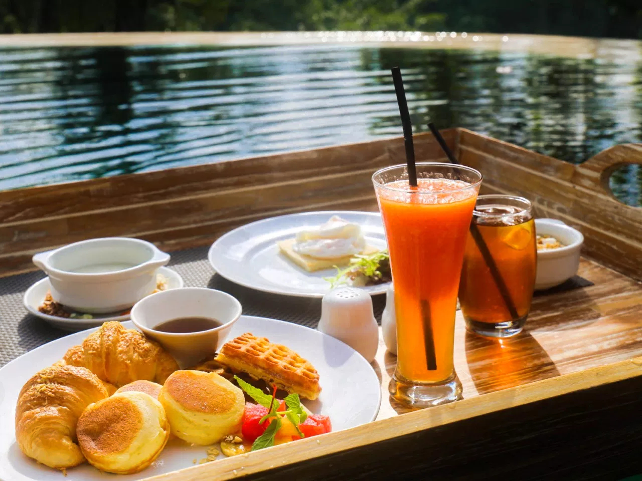 Floating Pool Breakfast Or Brunch In Ubud Rainforest Wandernesia floating-pool-breakfast-or-brunch-in-ubud-rainforest-wandernesia