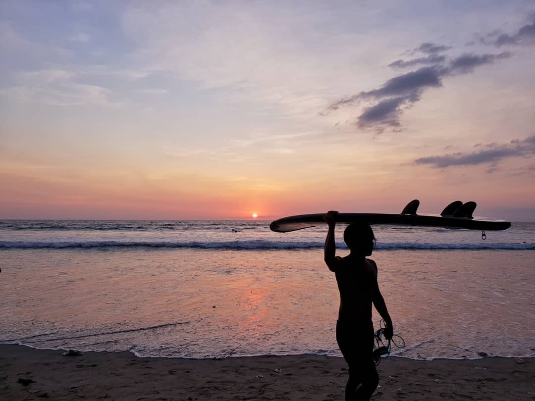 Sunset in Bali; Kuta Beach