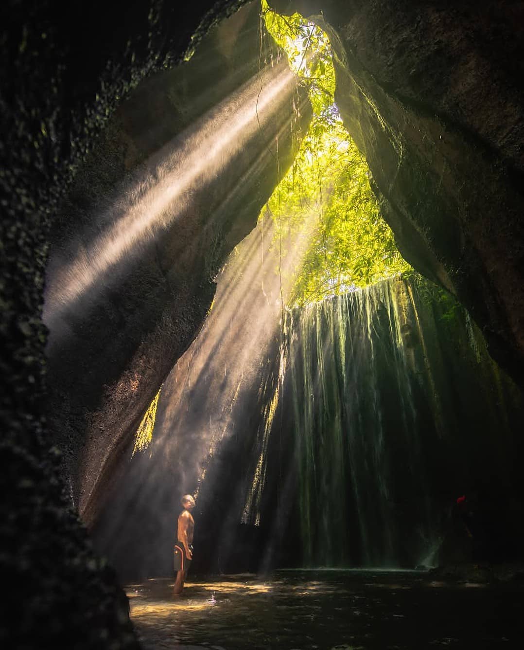 Waterfalls in Bali; Tukad Cepung Waterfall