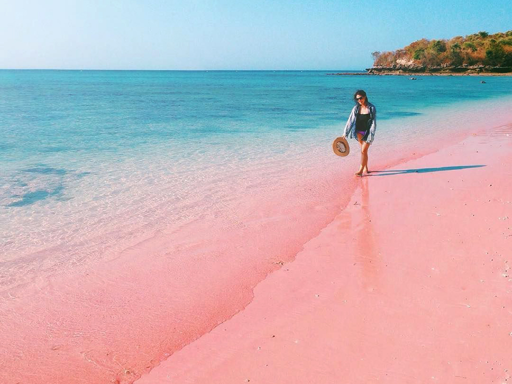 lombok pink beach